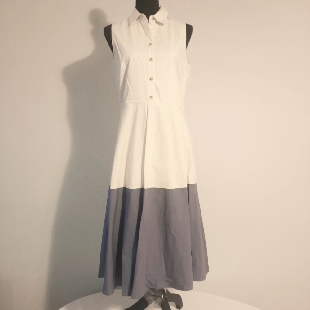 Ivory And Gray Midi dress Size Small